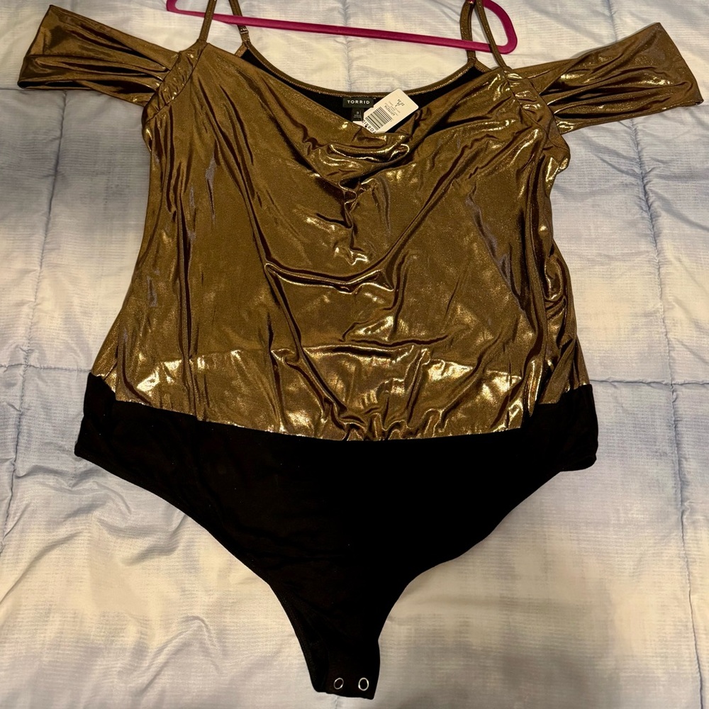 Torrid Metallic Bronze Bodysuit Sz 3x |NWT - Picture 7 of 7